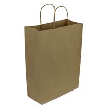 25 Sacolas de Papel Kraft 23 x 10 x 33 Cm (M) Para Compras Delivery Lojas Presentes