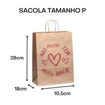 25 Sacolas Kraft Amor P 28x18x10,5 Menor Preço Envio Rápido 25 Sacolas Kraft Amor P 28x18x10,5 Menor Preço Envio Rápido