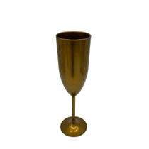 25 Taça champanhe acrilica dourada 170 ml