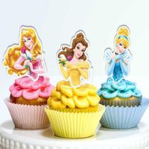 25 Topper Busto c/ haste - Princesas Disney - Prontos p/ Usar