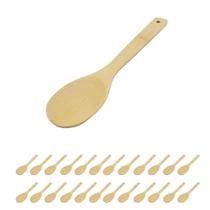 25 un Colher De Madeira Longa Resistente Natural Bambu 30CM