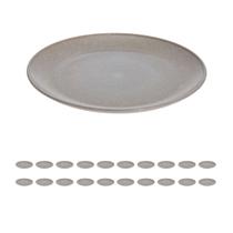 25 UN Prato Refeição Sustentável Redondo Durável 24cm Cinza 25 UN Prato Refeição Sustentável Redondo Durável 24cm Cinza