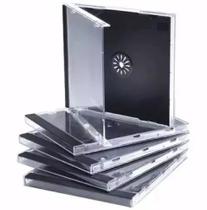25 Unid Cd Box - Caixa Acrílica Tradicional Miolo Preto