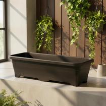 25 Vasos Jardineira Plástico Floreira de chão Horta temperos 36cm