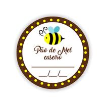 250 Adesivos - Etiqueta Pão de Mel Caseiro - Redondo 3 Cm