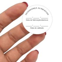 250 Adesivos Etiqueta Para Segurança Alimentar Validade Redondo 3 Cm