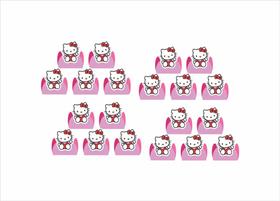 250 Forminhas Hello Kitty rosa - Produto artesanal