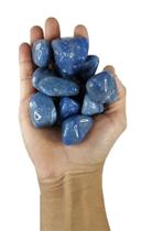 250 Grs Quartzo Azul Pedra Rolada Semi Preciosas A Grande - Loja Coisaria