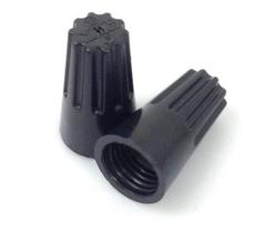 250 X Conector De Torção Alta Temperatura 150º Preto - 2,6mm