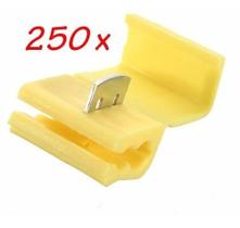 250 X Conector Derivação Emenda Cabos Fios Amarelo - 4 A 6mm 250 X Conector Derivação Emenda Cabos Fios Amarelo - 4 A 6mm