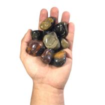 250g Pedra Rolada Onix Mesclado Semi Preciosas 3-5 Grande