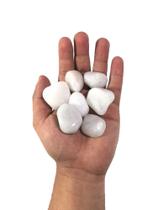 250g Pedra Rolada Quartzo Branco Semi Preciosas 3-5 Grande