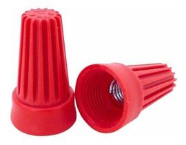 250X Conector Torção Emenda Para Fios Cabos Vermelho - 16Mm