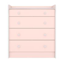 2523 - comoda com trocador doce sonho rosa acetinado (2523.91)