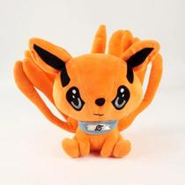 25cm Naruto Shippuden Fox Boneca De Pelúcia Uzumaki Kyuubi Kurama Macio Recheado Raposa De Nove
