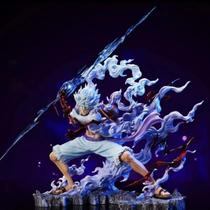25cm One Piece Raiden Five Gear Nica Lightning Luffy Action Figure Modelo Estátua Boneca Brinquedo