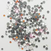 25g Mix Cores Tamanhos Cristal Dome Epoxy Formas Sextavado Chapinha Hotfix Nail Rhinestone Pedrarias Strass para Unha Mi