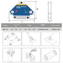 25kg Suportes De Soldagem Magnética Ângulo Seta De Solda Ímã Fixador Posicionador Ferrite