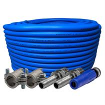 25m mangueira lava auto 1/2" - 1000 psi - esguicho leque nylon azul 4,6mm