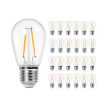 25PCS Lâmpadas LED Filamento Plástico S14 2W Base E27 À Prova De Quebra Luz De Cordão Para Casamento 25PCS Lâmpadas LED Filamento Plástico S14 2W Base E27 À Prova De Quebra Luz De Cordão Para Casamento