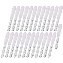 25UN Espatula Acrílica Luxo Transparente P/ Creme Santa Clara