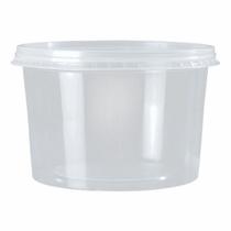 25un Pote Plástico Descartável C/ Tampa 1000ml (1 litro)