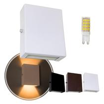 25X Arandela Slim 2 Focos e Fachos em Alumínio Com LED G9 5W Branco Quente ST1597 25X Arandela Slim 2 Focos e Fachos em Alumínio Com LED G9 5W Branco Quente ST1597