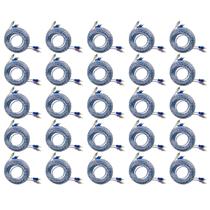 25x Cabos RCA Injetado 5m Azul/Prata Diâmetro 4mm 2 Entradas Macho 2 Saídas Macho Svart/Tech One