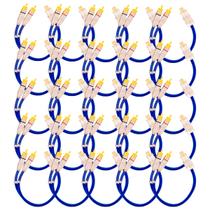 25x Cabos Y Prime Metal 5mm 2 Machos 1 Femea Azul RCA