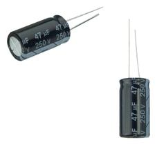 25X Capacitor Eletrolítico 47Uf X 250V 105º Kit C/25 Peças