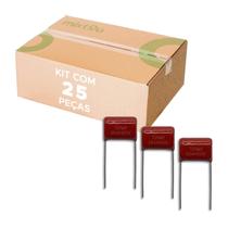 25x Capacitor Filme Poliéster 680K 400V Para Filtro e Áudio 25x Capacitor Filme Poliéster 680K 400V Para Filtro e Áudio