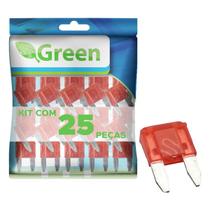 25x Fusível Automotivo Lâmina Mini 10 Amp Vermelho - Green 25x Fusível Automotivo Lâmina Mini 10 Amp Vermelho - Green