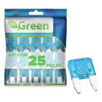 25x Fusível Automotivo Lâmina Mini 15 Amp Azul - Green 25x Fusível Automotivo Lâmina Mini 15 Amp Azul - Green
