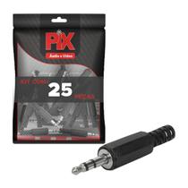 25x Plug Conector P2 Estéreo Alta Qualidade - Preço Especial