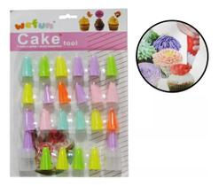 26 Bicos De Confeitar Adaptador Bolos Doces De Plástico 26 Bicos De Confeitar Adaptador Bolos Doces De Plástico