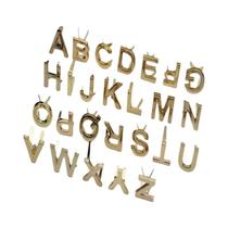 26 Letras De Metal Com Rebites E Tachas, 5 Peças, Alfabeto Inglês DIY Para Bolsas, Roupas, Chapéus,