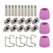 26pc Ag60 Sg55 Cut60 Lgk60 Bicos Eletrodo Consumíveis Plasma 26pc Ag60 Sg55 Cut60 Lgk60 Bicos Eletrodo Consumíveis Plasma