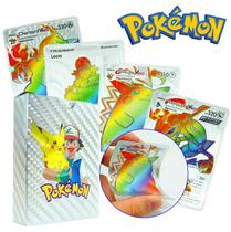 27 Cartas de Pokemon Prata Rainbow Cartinhas Deck Cards