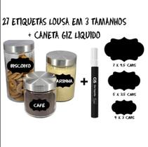 27 Etiquetas Lousa VERSÁTIL - 3 tamanhos Caneta Giz Branca 27 Etiquetas Lousa VERSÁTIL - 3 tamanhos Caneta Giz Branca