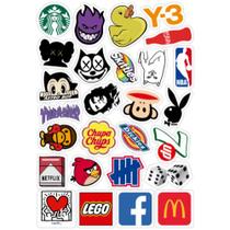 27 Pcs Dos Desenhos Animados Moda À Prova D 'Água Adesivo - A- 01 - Skate Snowboard Retro Graffi