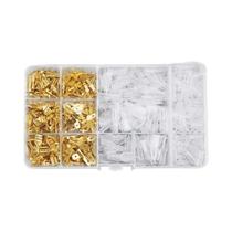 270 peças 2.8/4.8/6.3mm isolado macho fêmea fio conector terminal de crimpagem de latão kit sortido 270 peças 2.8/4.8/6.3mm isolado macho fêmea fio conector terminal de crimpagem de latão kit sortido
