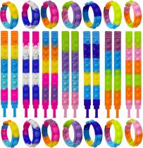 28 pçs fidget pulseira de alívio de estresse pulseira fidget brinquedos push pop bolha sensorial fidget mão dedo 28 pçs fidget pulseira de alívio de estresse pulseira fidget brinquedos push pop bolha sensorial fidget mão dedo