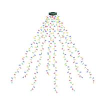 280 Luzes LED Para Árvore De Natal, Luzes De Fada Para Jardim Externo, Guirlanda De Cascata, Luzes