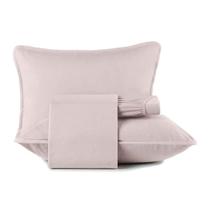 2,80m x 2,40m-jogo cama 4pc king malha 100% algodao c/debrum - rose natural 2,80m x 2,40m-jogo cama 4pc king malha 100% algodao c/debrum - rose natural
