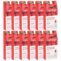 288 Folhas Prontas Depilação Facial Depilflax Morango 288 Folhas Prontas Depilação Facial Depilflax Morango