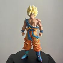 28cm Dragon Ball Son Goku Super Saiyan Action Figure PVC Modelo Estátua Decoração De Mesa Brinquedo