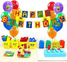 28pcs bloco decorações festa bloco aniversário banner bloco bi