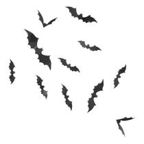 28pcs diy suprimentos de festa de halloween pvc 3d assustador morcego adesivo brinquedos