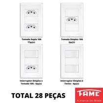 28un Tomada Interruptor Com Placa 4x2 Evidence FAME