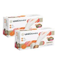 2cxs luvas proced látex s pó confort unigloves 100un